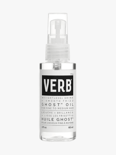 Verb Ghost Oil in branded transparent spray component on a light gray background