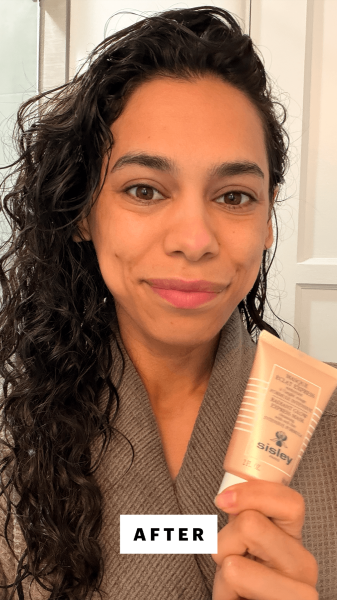 Shipin after applying the SisleyParis Radiant Glow Express Mask