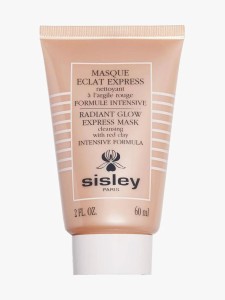 Sisley Radiant Glow Express Mask pink tube with white cap on light gray background