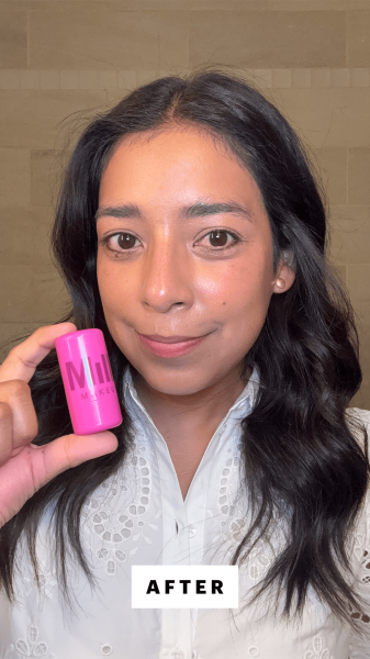 Foresto after applying Milk Makeup's Cooling Water Jelly